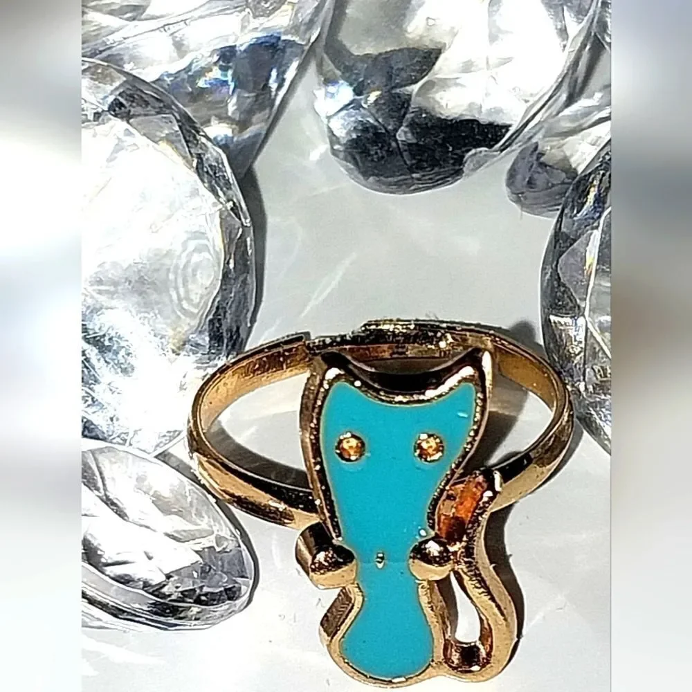 Super cute girls jeweled adjustable ring